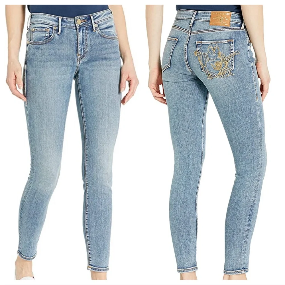 True Religion Jennie Buddha Back Pocket Skinny Jeans - Picture 3 of 10